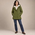 RENSKE | FLEECE LINED HOODED PARKA - Olive Green