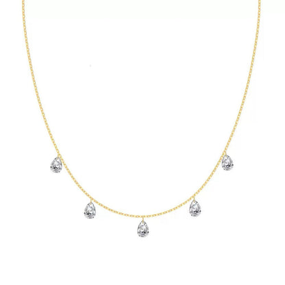 RHIANNON | CRYSTAL DROP NECKLACE - Gold