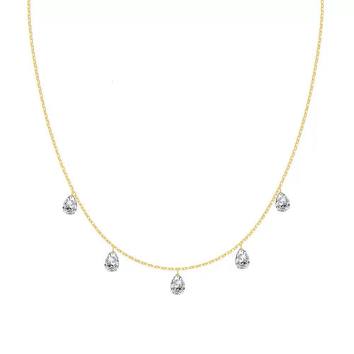 RHIANNON | CRYSTAL DROP NECKLACE - Gold