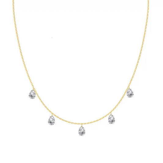 RHIANNON | CRYSTAL DROP NECKLACE - Gold