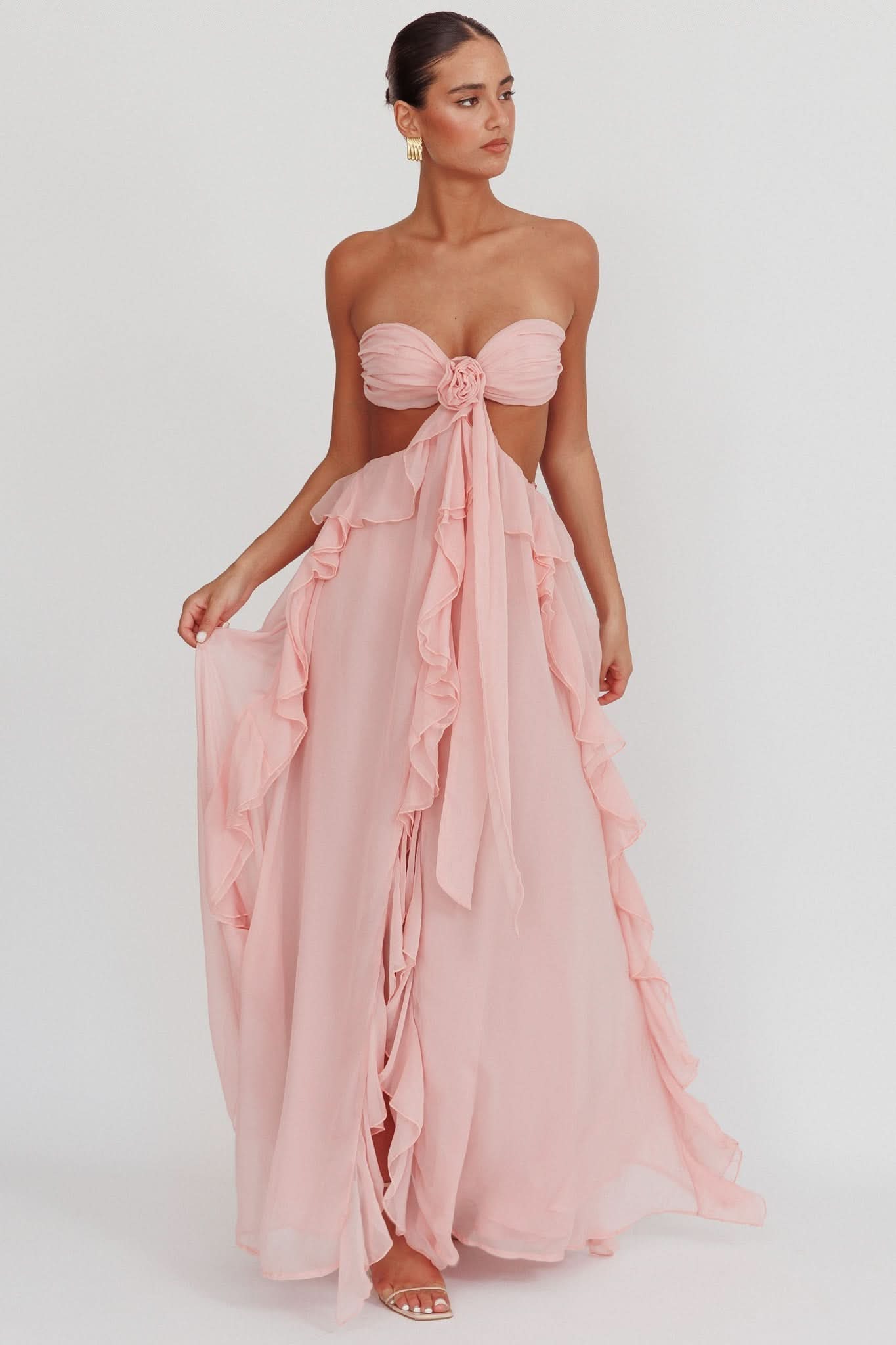 SHELBY | SEXY MAXI DRESS - Pink