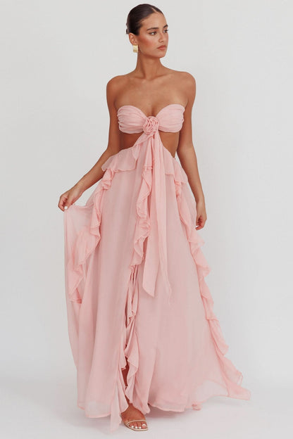 SHELBY | SEXY MAXI DRESS - Pink