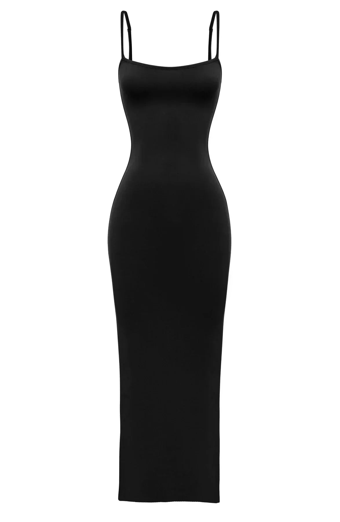 SASCHA | SCOOP NECK MAXI DRESS - Black