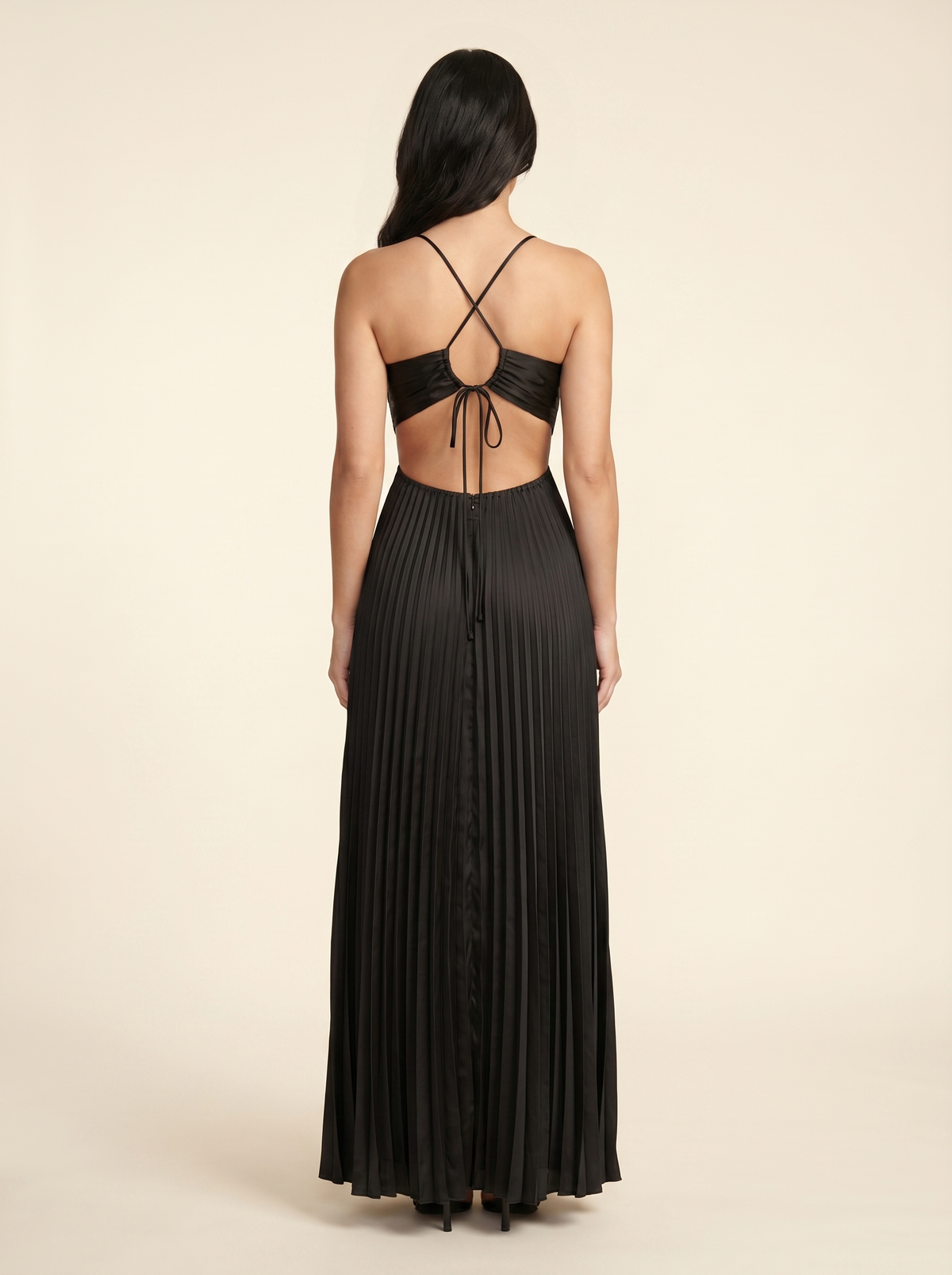 SERAPHINE | HALTER MAXI DRESS - Black