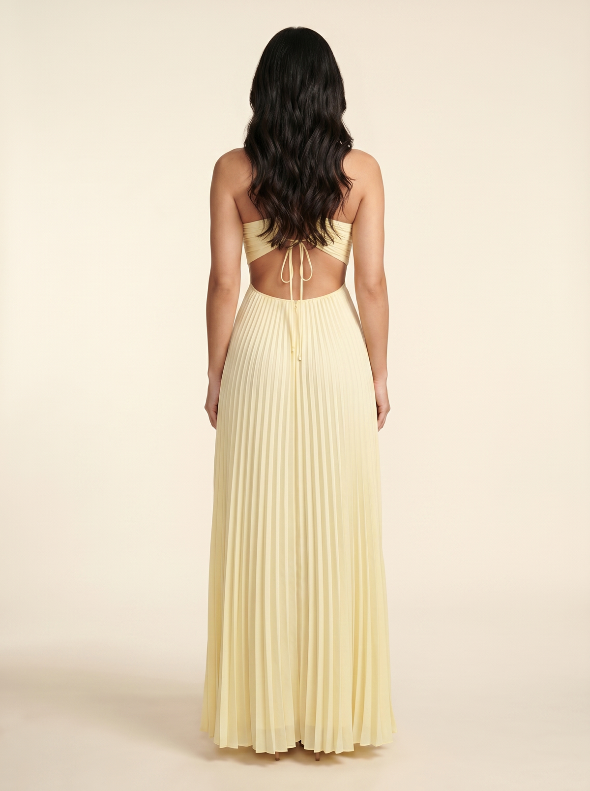SERAPHINE | HALTER MAXI DRESS - Butter Yellow