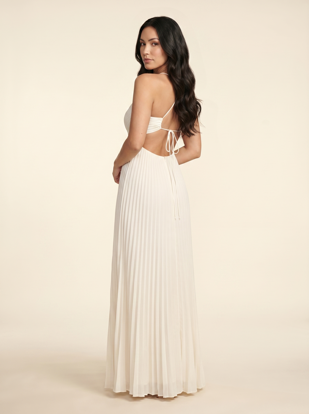 SERAPHINE | HALTER MAXI DRESS - Ivory