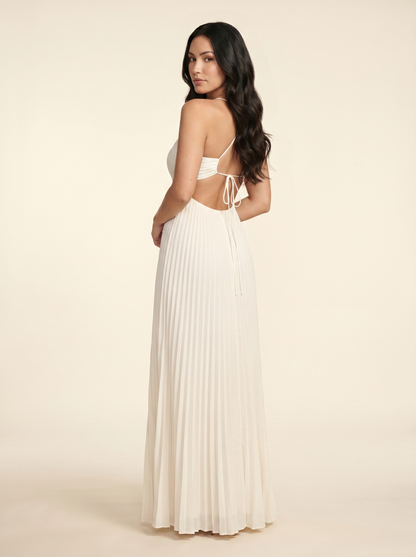 SERAPHINE | HALTER MAXI DRESS - Ivory