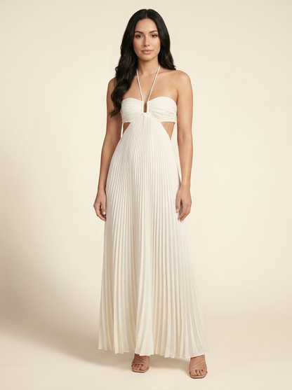 SERAPHINE | HALTER MAXI DRESS - Ivory
