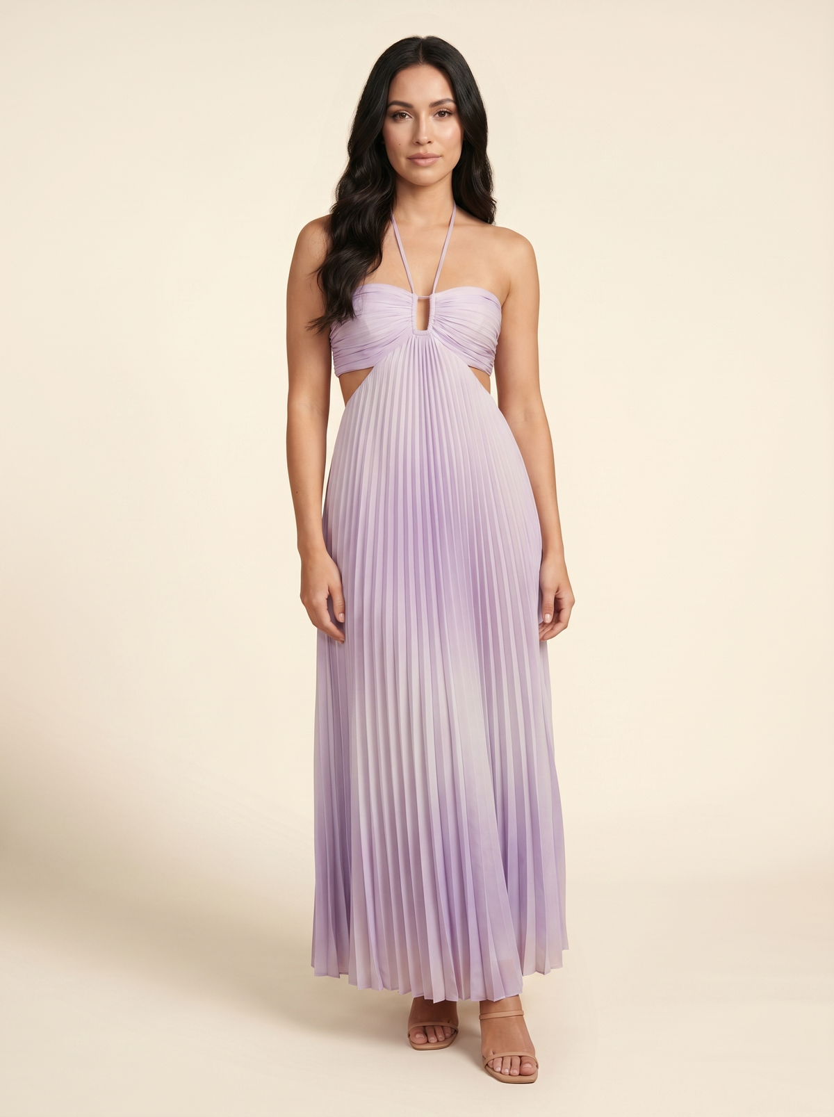 SERAPHINE | HALTER MAXI DRESS - Lilac