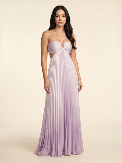 SERAPHINE | HALTER MAXI DRESS - Lilac