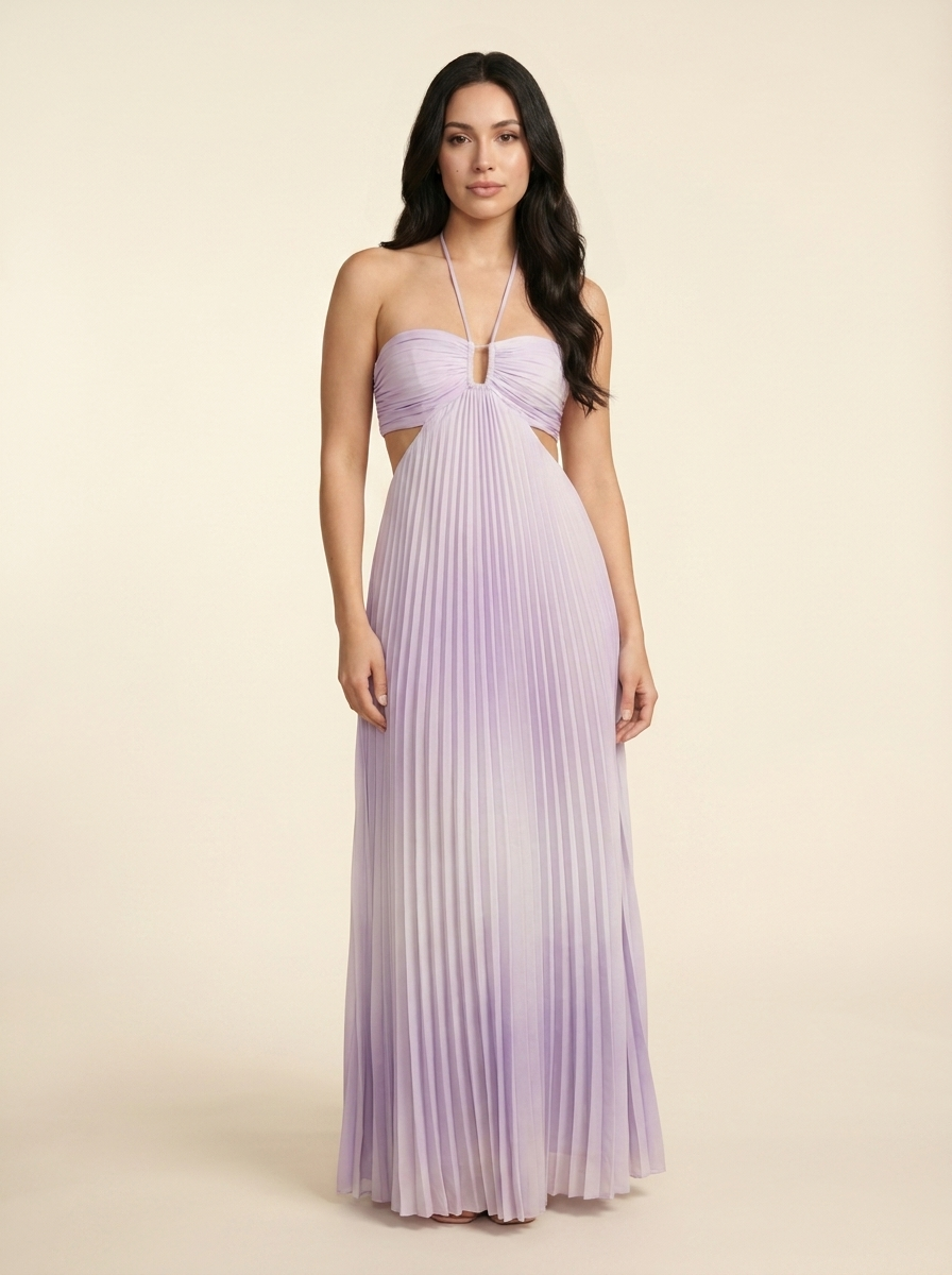 SERAPHINE | HALTER MAXI DRESS - Lilac