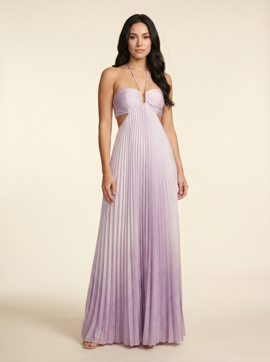 SERAPHINE | HALTER MAXI DRESS - Lilac
