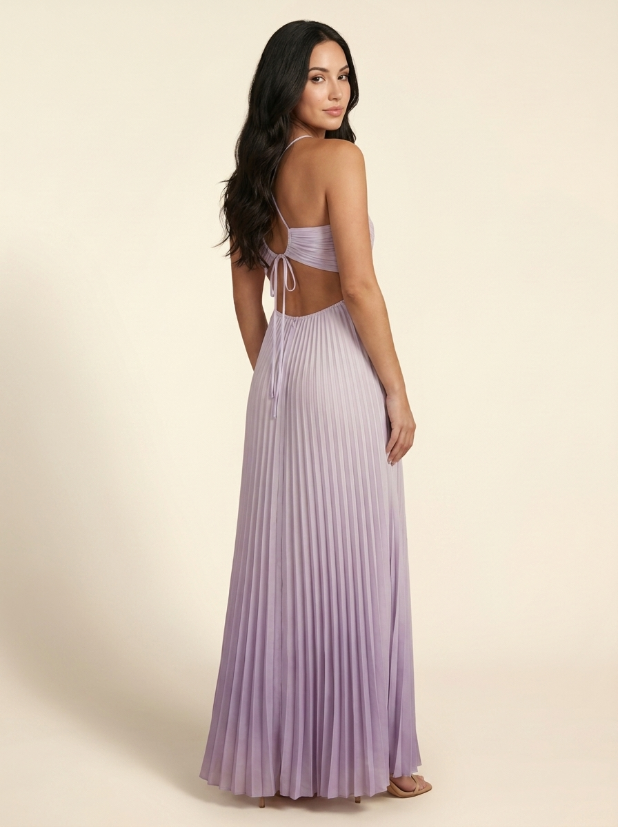 SERAPHINE | HALTER MAXI DRESS - Lilac