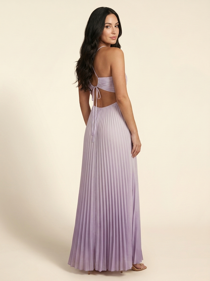 SERAPHINE | HALTER MAXI DRESS - Lilac