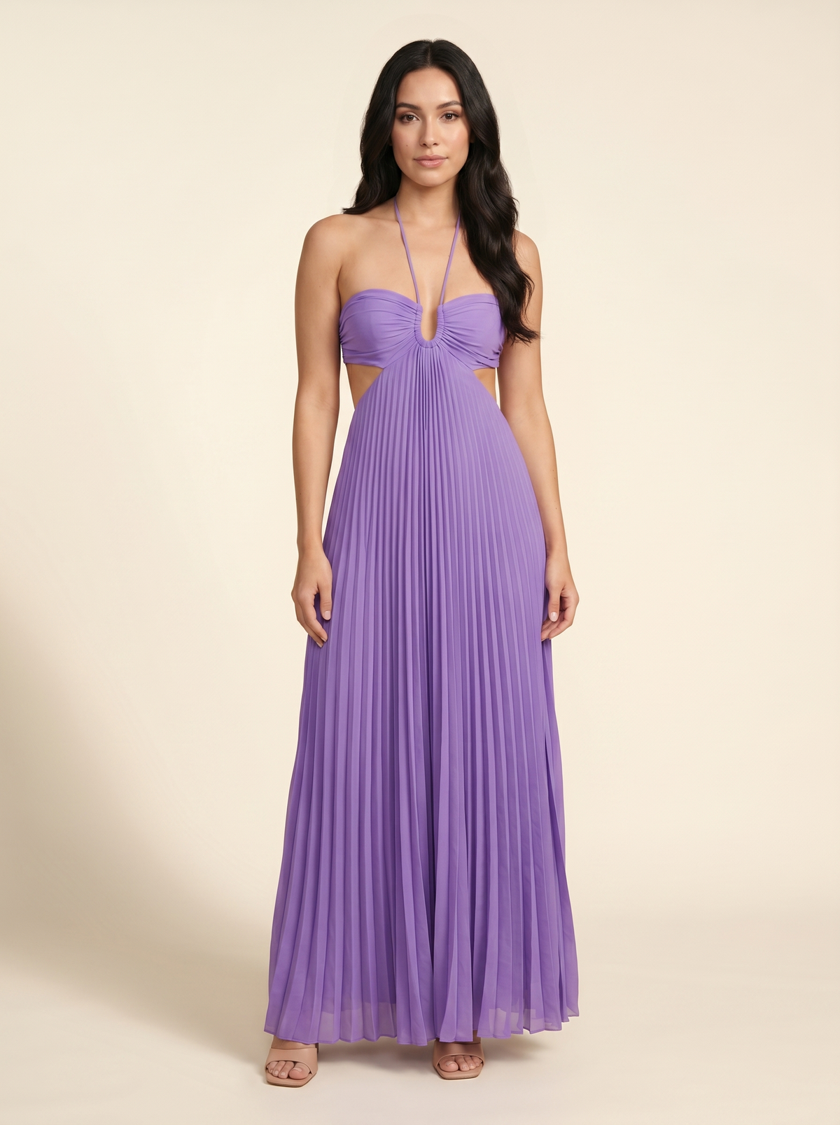 SERAPHINE | HALTER MAXI DRESS - Violet