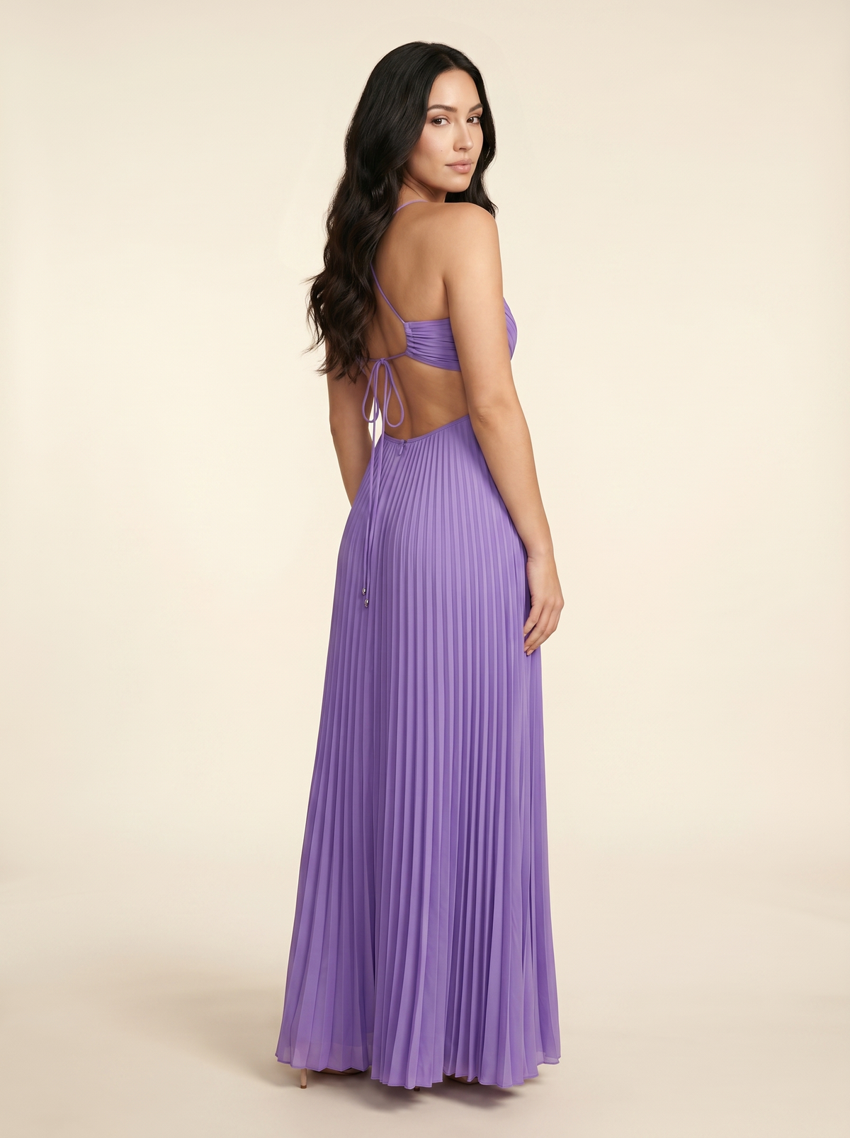 SERAPHINE | HALTER MAXI DRESS - Violet