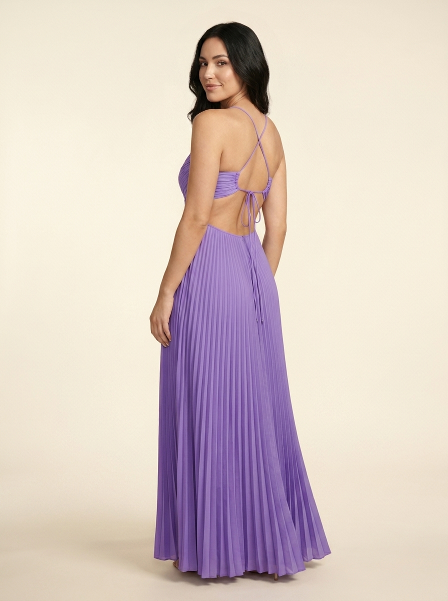 SERAPHINE | HALTER MAXI DRESS - Violet