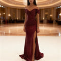 SEVERINE | SEQUIN MAXI DRESS - Wine Red