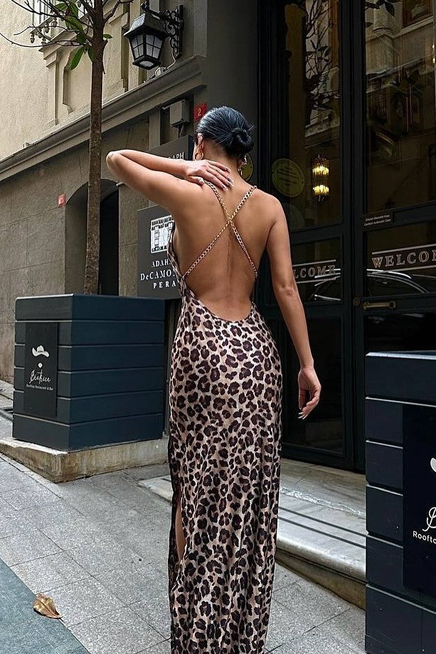SEYA | LEOPARD MAXI DRESS - Leopard Print