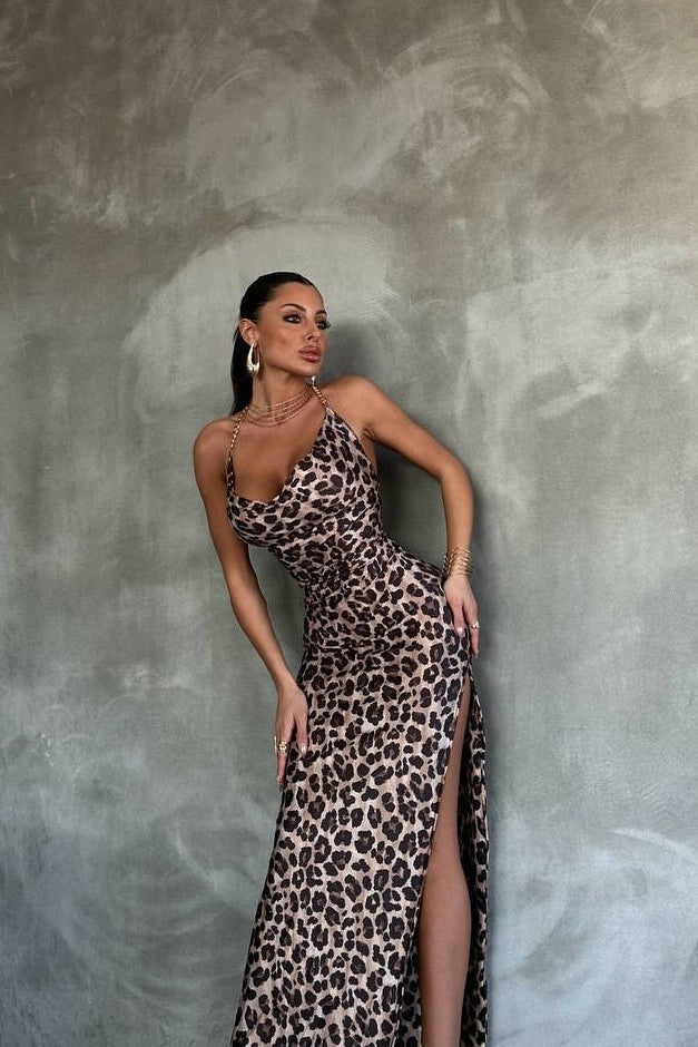 SEYA | LEOPARD MAXI DRESS - Leopard Print