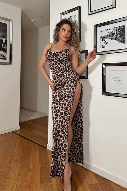 SEYA | LEOPARD MAXI DRESS - Leopard Print