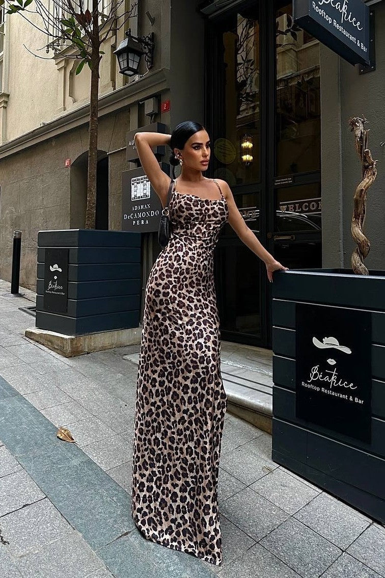SEYA | LEOPARD MAXI DRESS - Leopard Print