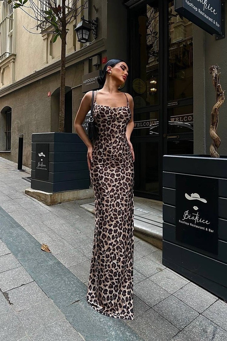SEYA | LEOPARD MAXI DRESS - Leopard Print