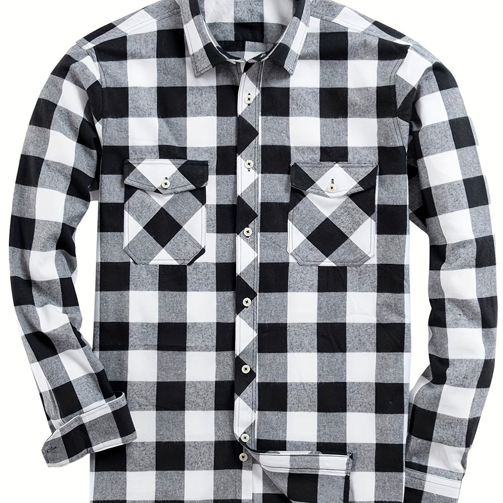 SILAS | CHECKED FLANNEL SHIRT - Black
