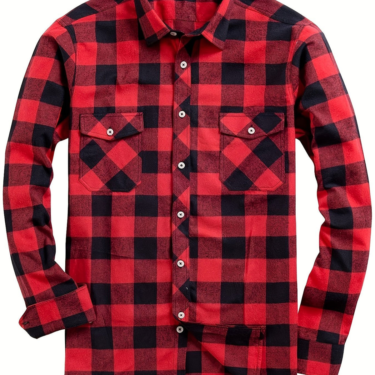 SILAS | CHECKED FLANNEL SHIRT - Red