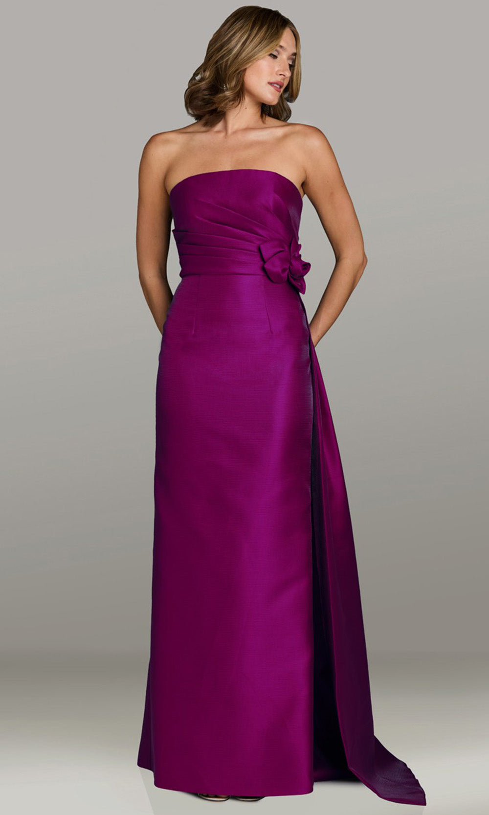 SILVANA | STRAPLESS MAXI DRESS - Fuchsia