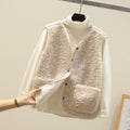 SOLEDAD | LAMBSWOOL GILET - Beige
