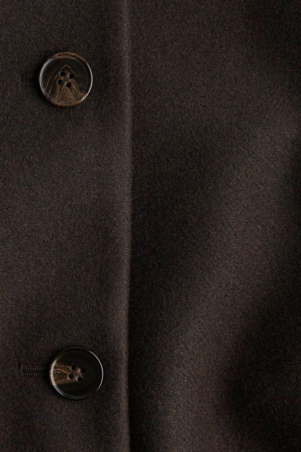 SOLVEIG | DETACHABLE SHAWL COLLAR COAT - Dark Brown