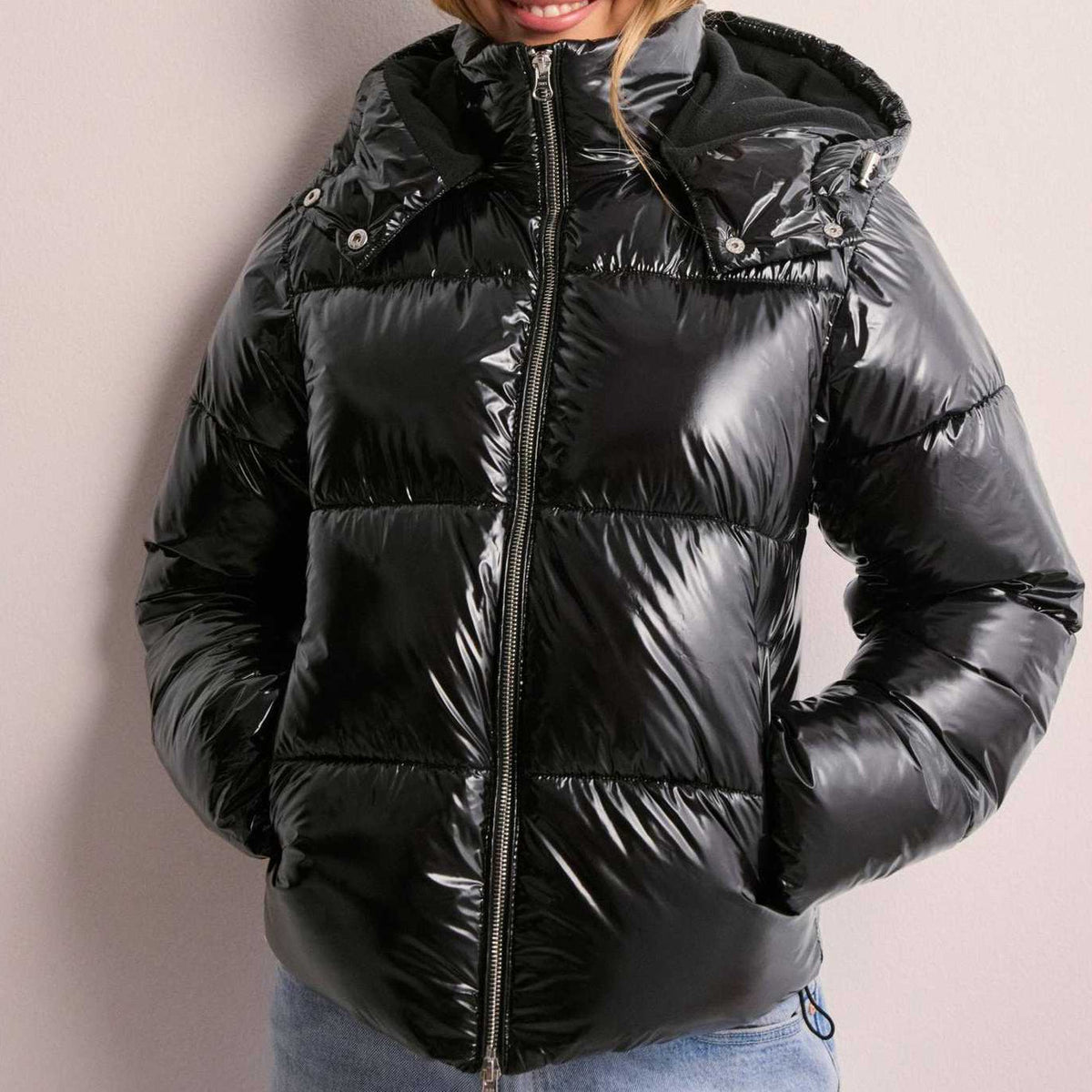 TEMPEST | HOODED QUILTED PUFFER JACKET - Black