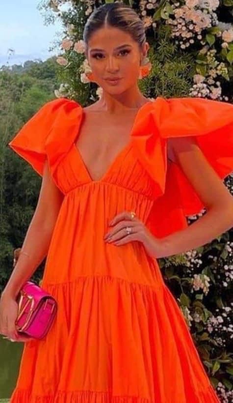 THAIS | TIERED MAXI DRESS - Orange