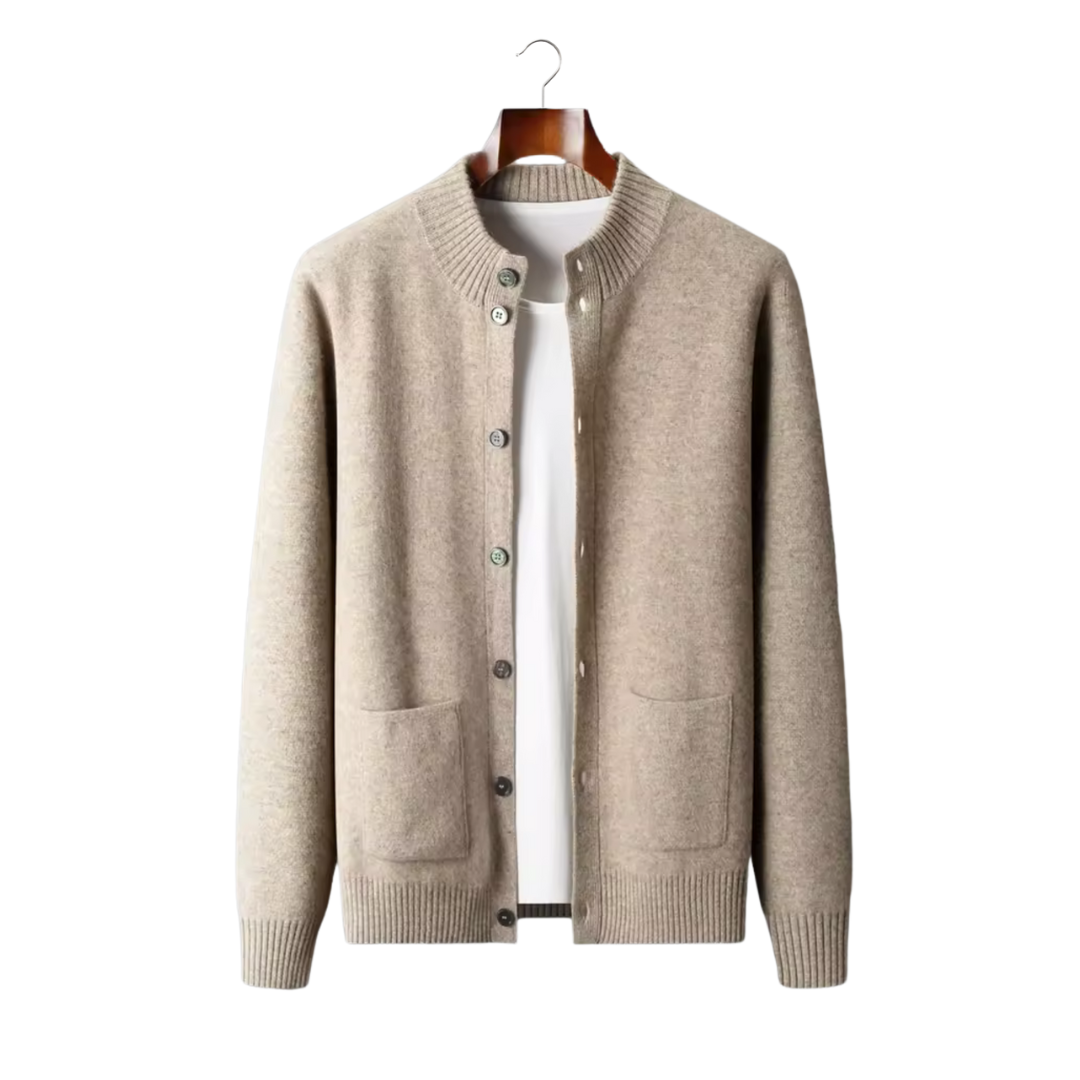 THEO | BUTTON-UP CARDIGAN - Light Beige