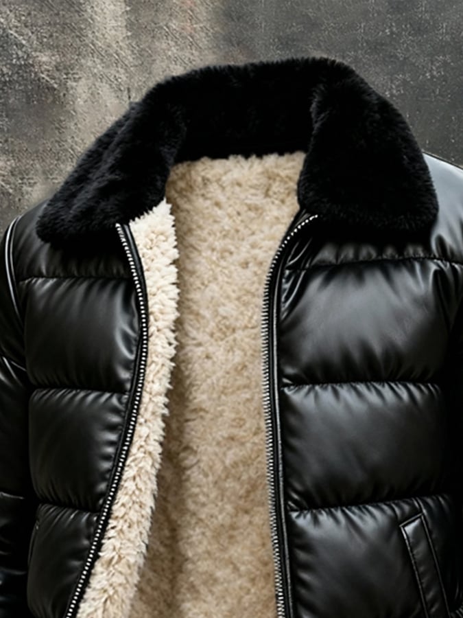 TOBIAS | QUILTED FAUX LEATHER JACKET