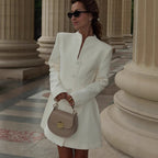 TULA | BUTTON BLAZER MINI DRESS - Ivory