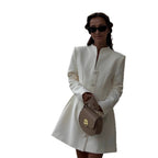 TULA | BUTTON BLAZER MINI DRESS - Ivory