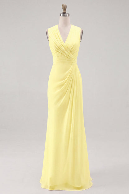 VADA | CHIFFON MAXI DRESS - Butter Yellow