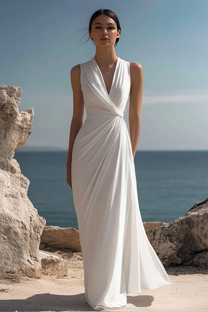 VADA | CHIFFON MAXI DRESS - White