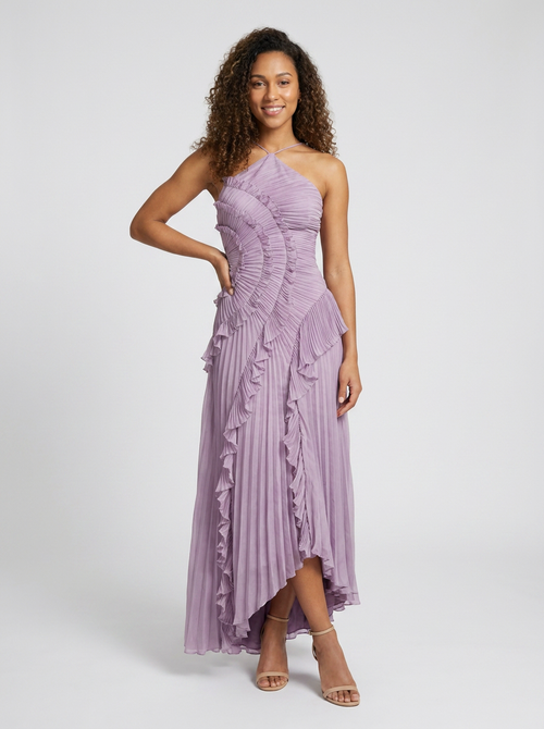VALESKA | RUFFLE MAXI DRESS - Lilac