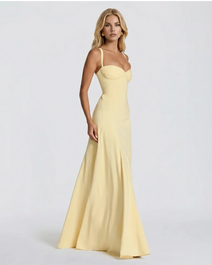 VARINA | CORSET MAXI DRESS - Butter Yellow
