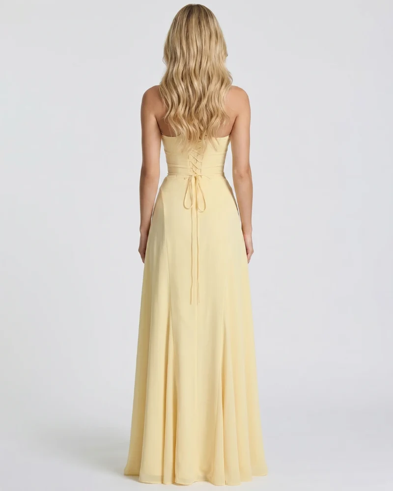 VARINA | CORSET MAXI DRESS - Butter Yellow