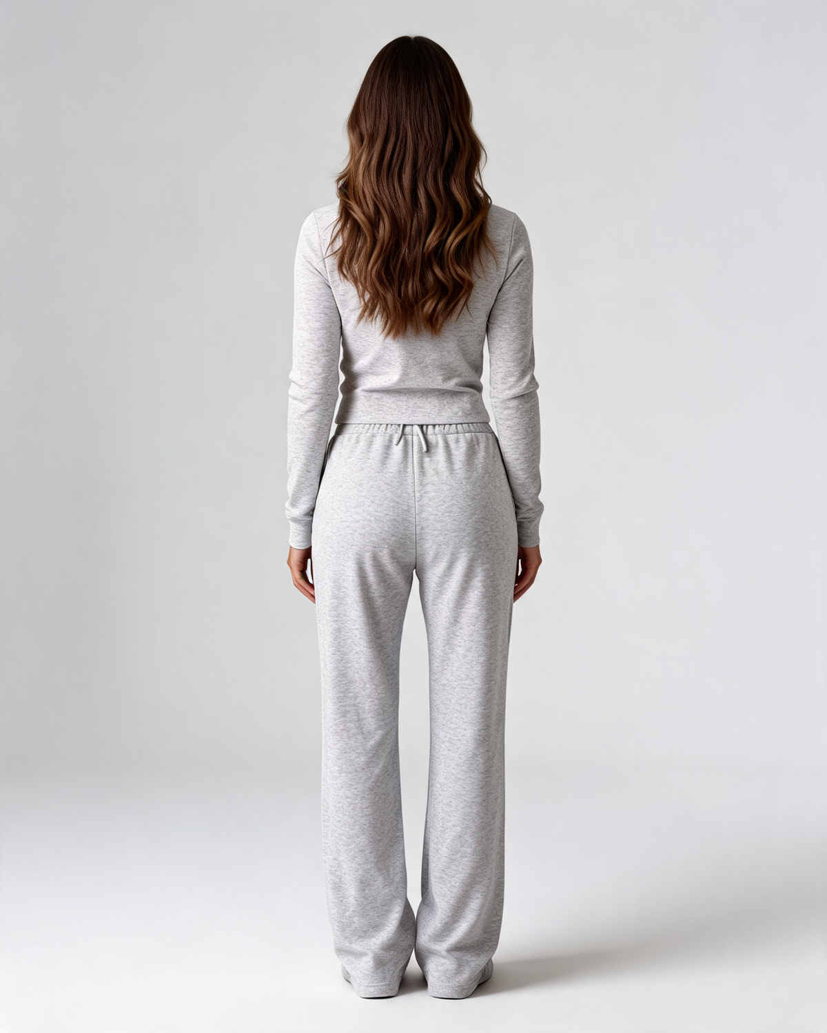 VIVECA | RIBBED TWO-PIECE LOUNGE SET - Heather Gray