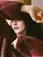 WILDERA | ARGYLE OVERSIZED SWEATER - Burgundy