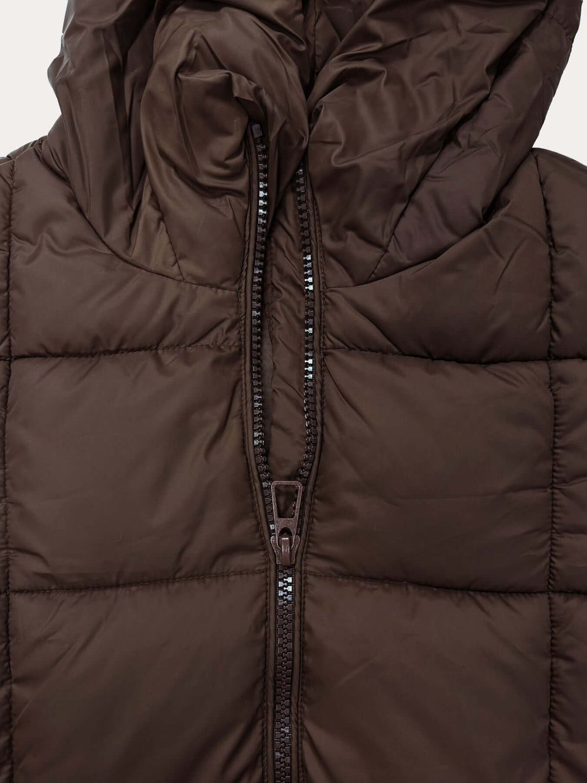 YESSENIA | HOODED DRAWSTRING PUFFER PARKA - Brown