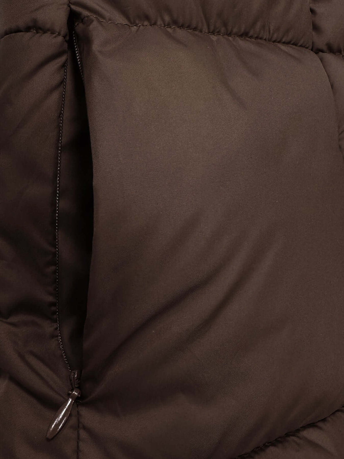 YESSENIA | HOODED DRAWSTRING PUFFER PARKA - Brown