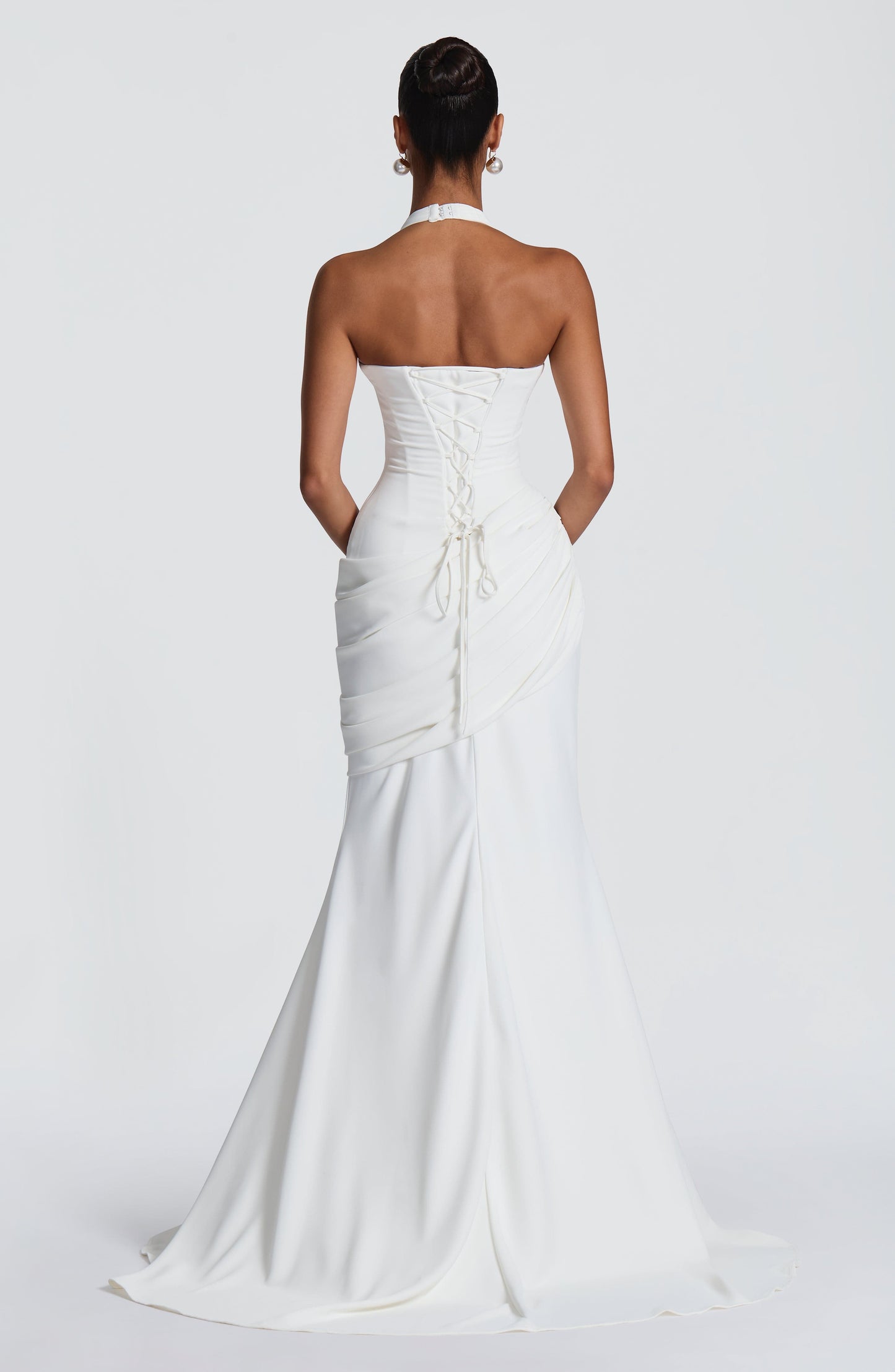 SALMA | SILK FORMAL GOWN - Ivory