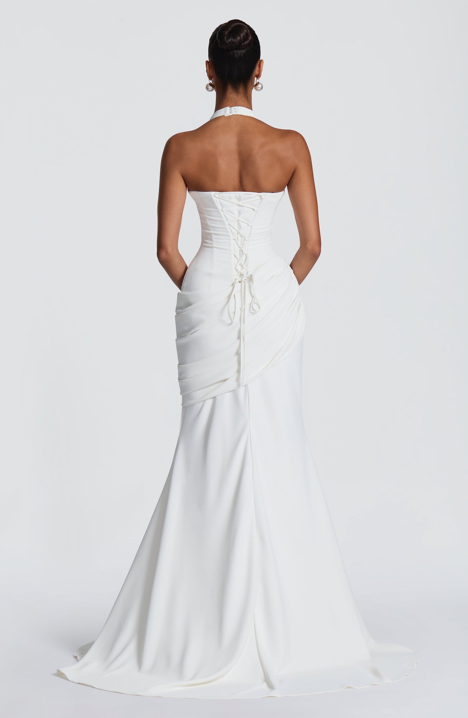 SALMA | SILK FORMAL GOWN - Ivory