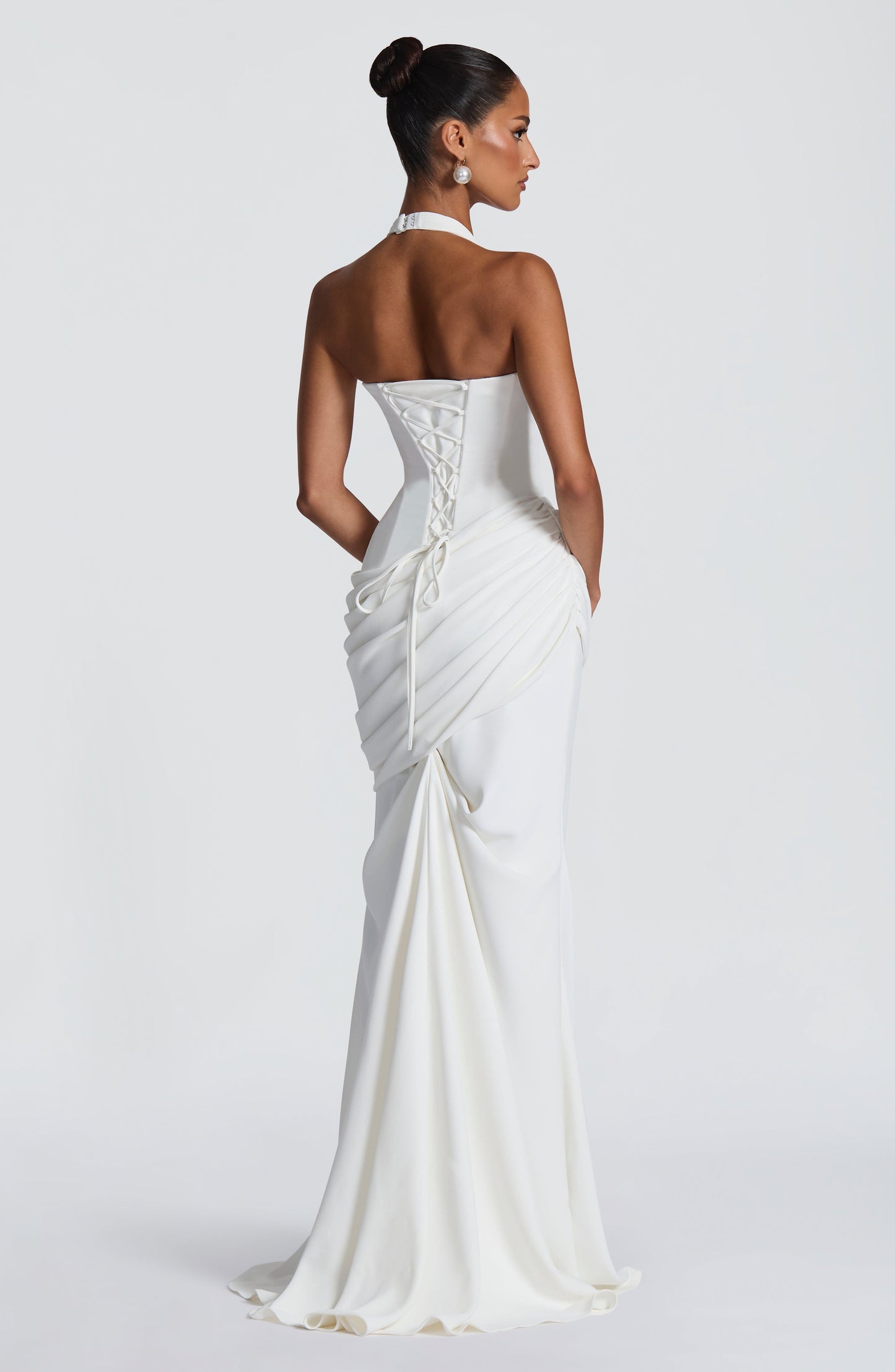 SALMA | SILK FORMAL GOWN - Ivory